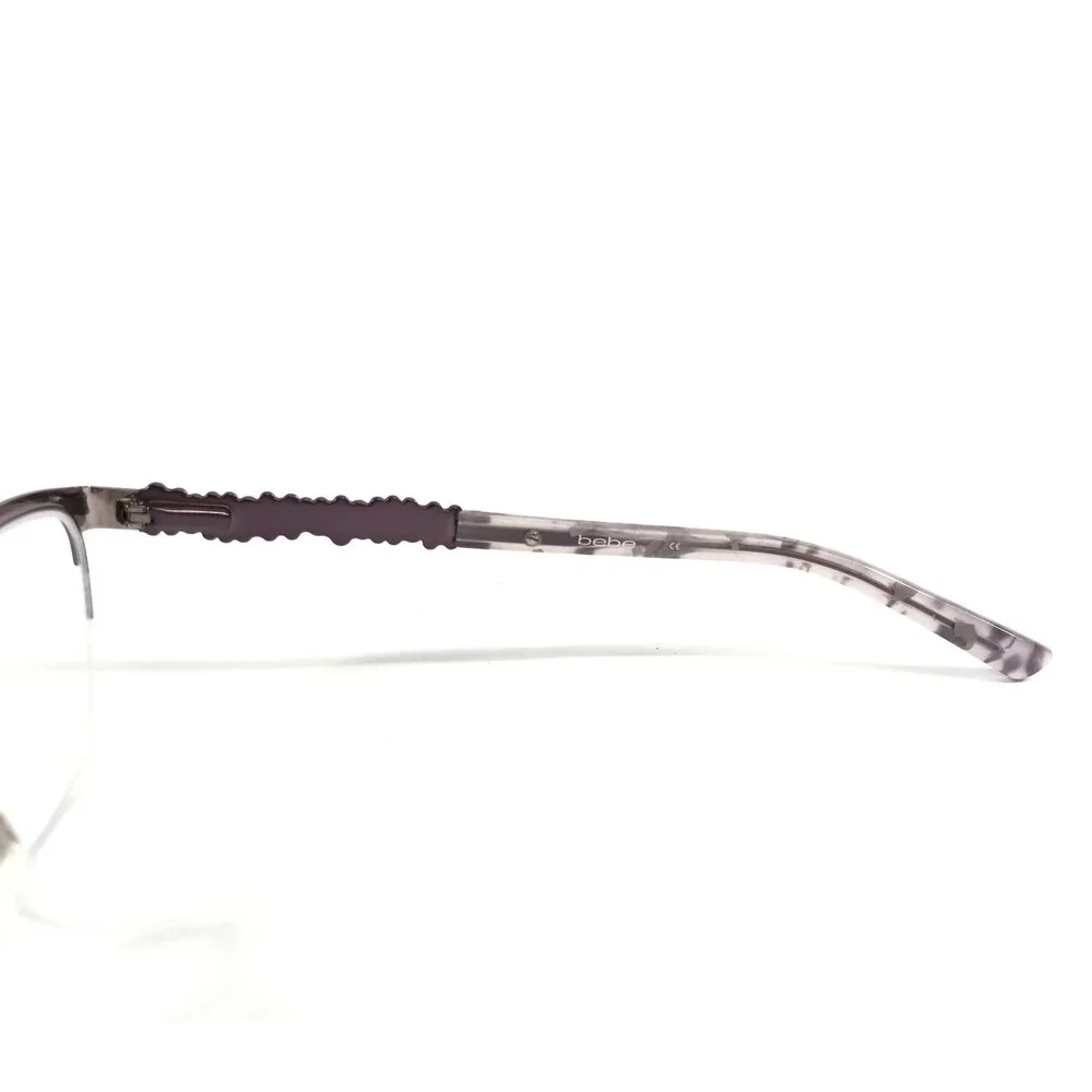 Bebe Eyeglasses Frames BB5177 500 PLUM Purple Cat Eye Swarovski 52-17-135